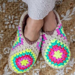 Natural life, crochet slippers, size 10/11, never been worn